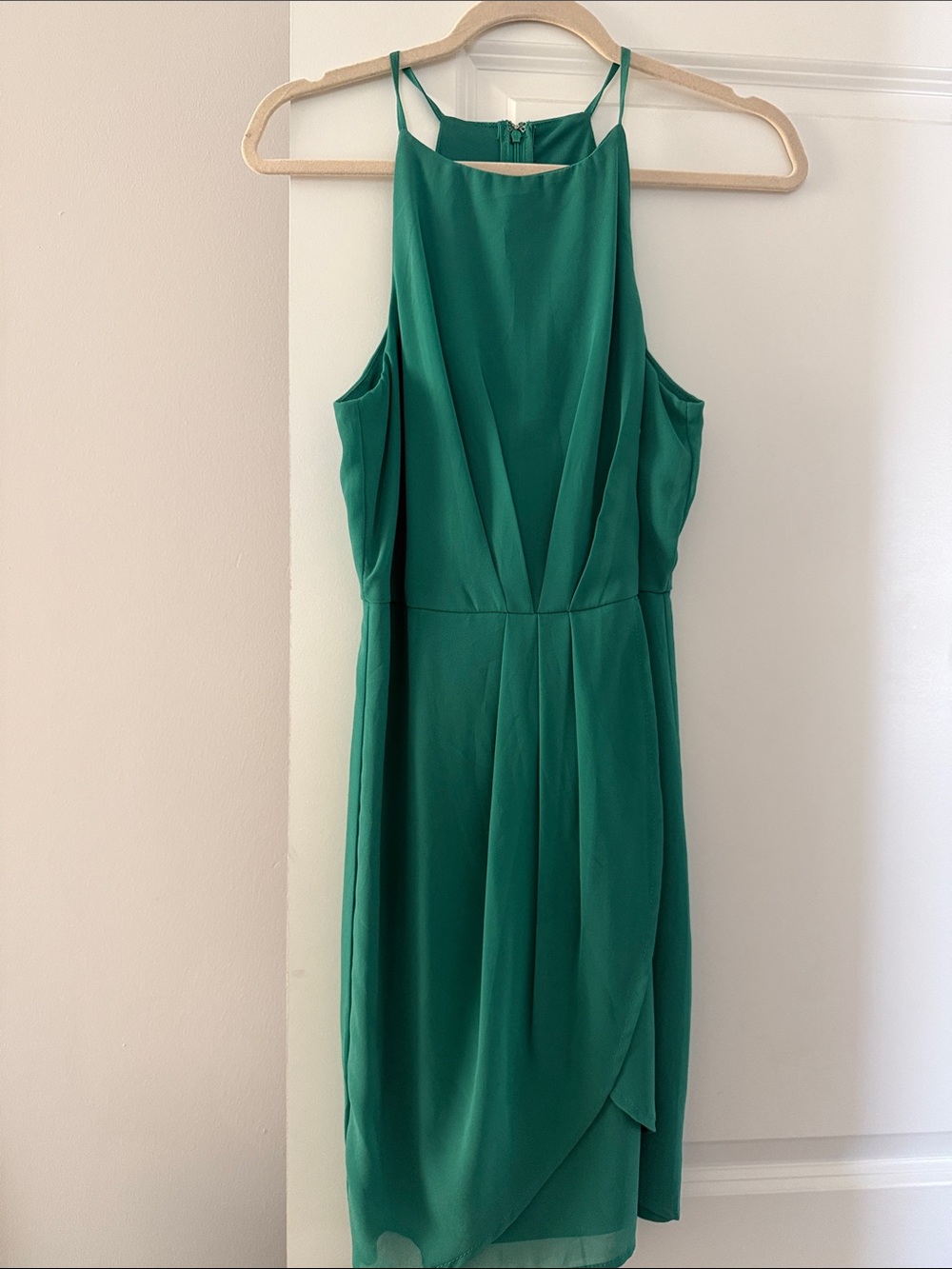 Teal Sleeveless Halter Dress
